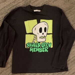 ZARA Skull's Crew Member dark Gray Kids Shirt